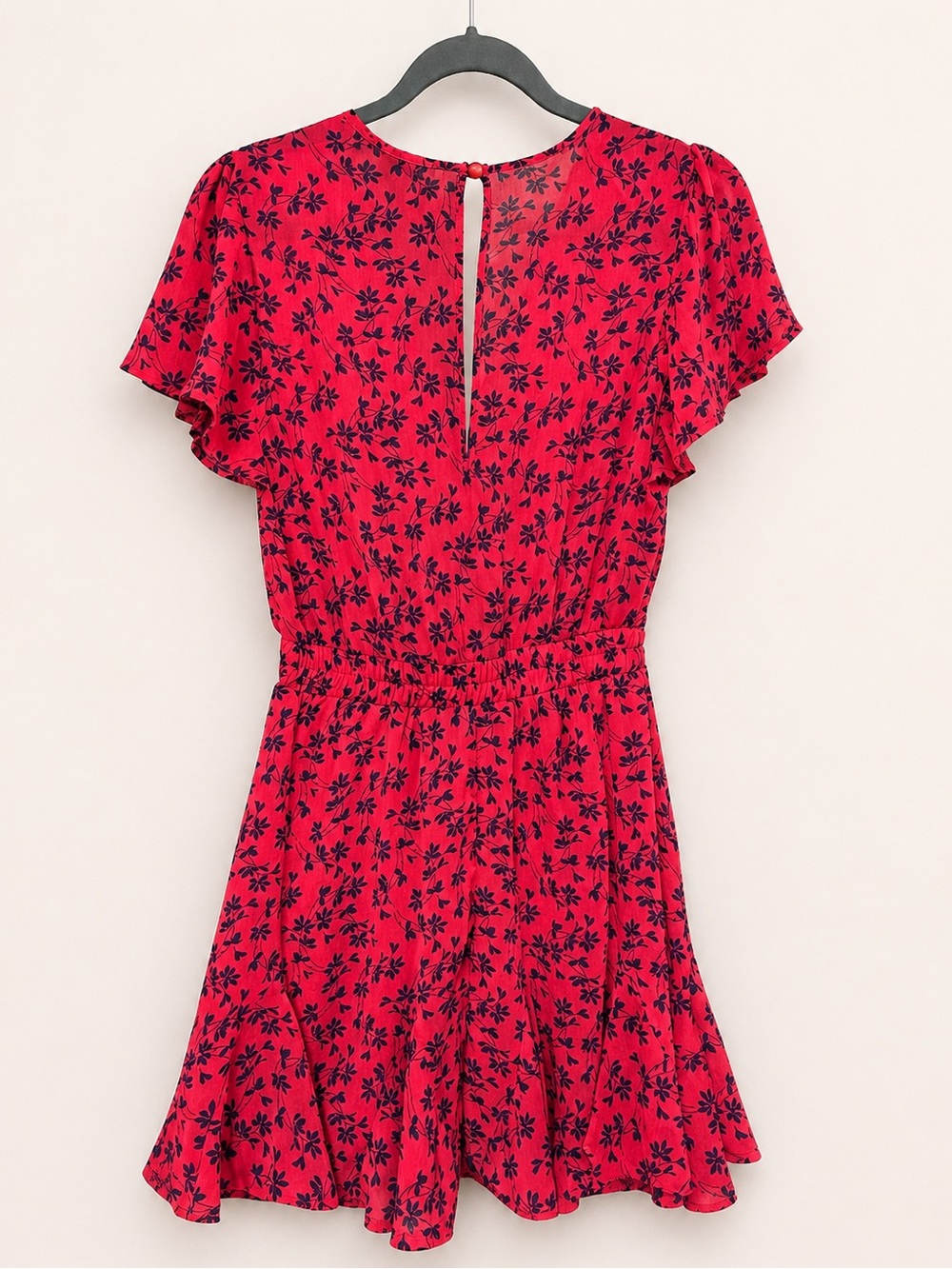 Blue Rain Pink Floral Flutter Sleeve Dress | Size M - Picture 3 of 8